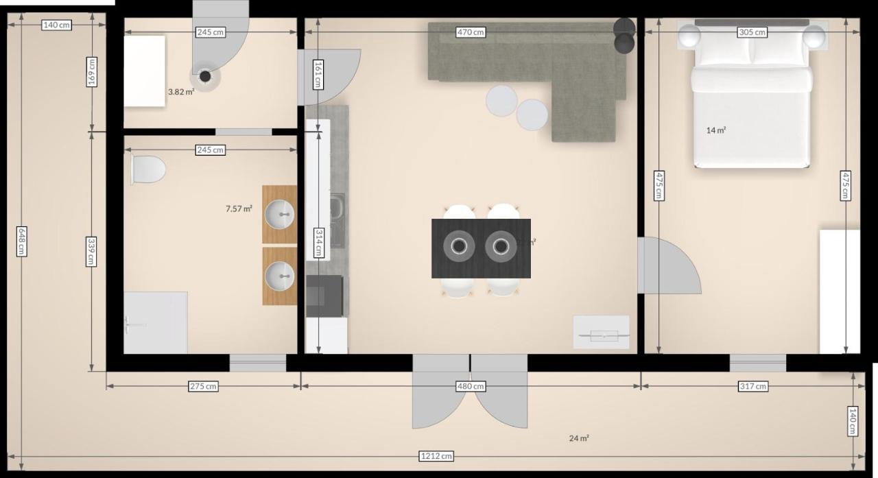 Rmg Roses Apartments บาด ไคลน์เคิร์ชไฮม์ ภายนอก รูปภาพ